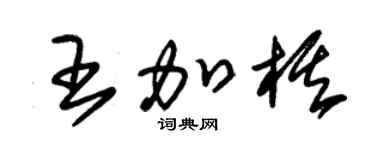 朱锡荣王加棋草书个性签名怎么写