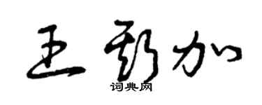 曾庆福王斯加草书个性签名怎么写