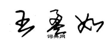 朱锡荣王盈如草书个性签名怎么写