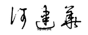 曾庆福何建华草书个性签名怎么写