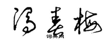 曾庆福冯春梅草书个性签名怎么写