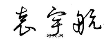 曾庆福袁宇航草书个性签名怎么写