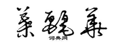 曾庆福叶丽华草书个性签名怎么写