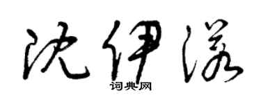 曾庆福沈伊诺草书个性签名怎么写