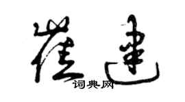 曾庆福崔建草书个性签名怎么写