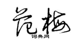 曾庆福范梅草书个性签名怎么写