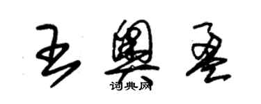 朱锡荣王奥盈草书个性签名怎么写