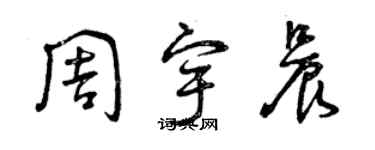 曾庆福周宇晨草书个性签名怎么写