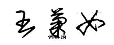 朱锡荣王菊女草书个性签名怎么写
