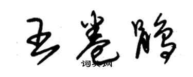 朱锡荣王卷鹃草书个性签名怎么写