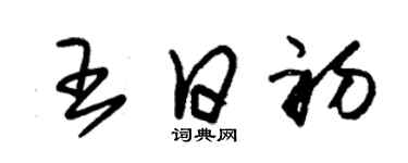 朱锡荣王日初草书个性签名怎么写