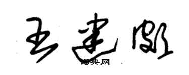 朱锡荣王建颇草书个性签名怎么写