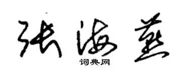 朱锡荣张海燕草书个性签名怎么写