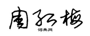 朱锡荣周红梅草书个性签名怎么写