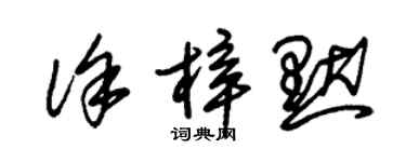 朱锡荣徐梓默草书个性签名怎么写