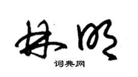 朱锡荣林明草书个性签名怎么写