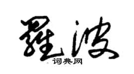 朱锡荣罗波草书个性签名怎么写