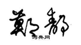 朱锡荣郑静草书个性签名怎么写