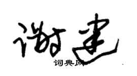 朱锡荣谢建草书个性签名怎么写