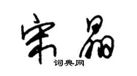 朱锡荣宋晶草书个性签名怎么写