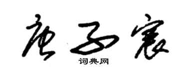 朱锡荣唐子宸草书个性签名怎么写