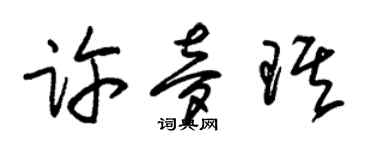 朱锡荣许梦琪草书个性签名怎么写