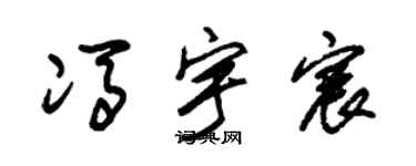 朱锡荣冯宇宸草书个性签名怎么写