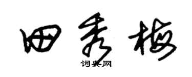 朱锡荣田秀梅草书个性签名怎么写