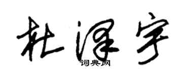 朱锡荣杜泽宇草书个性签名怎么写