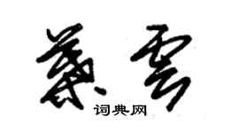 朱锡荣叶云草书个性签名怎么写