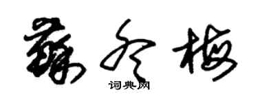 朱锡荣苏冬梅草书个性签名怎么写