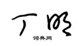 朱锡荣丁明草书个性签名怎么写