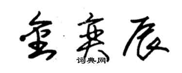 朱锡荣金奕辰草书个性签名怎么写