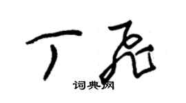 朱锡荣丁飞草书个性签名怎么写