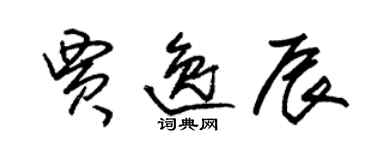 朱锡荣贾逸辰草书个性签名怎么写