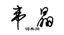 朱锡荣韦晶草书个性签名怎么写