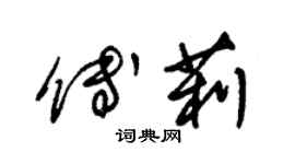 朱锡荣傅莉草书个性签名怎么写