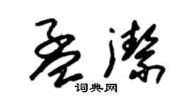 朱锡荣孟洁草书个性签名怎么写