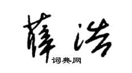 朱锡荣薛浩草书个性签名怎么写