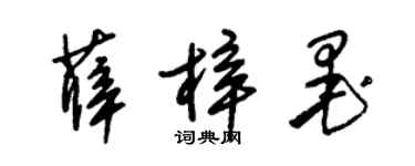朱锡荣薛梓墨草书个性签名怎么写