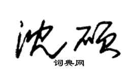 朱锡荣沈硕草书个性签名怎么写