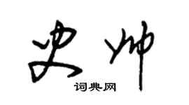 朱锡荣史帅草书个性签名怎么写