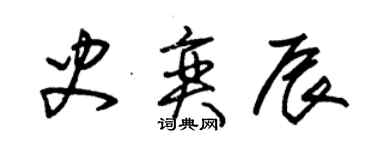朱锡荣史奕辰草书个性签名怎么写