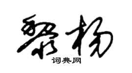 朱锡荣黎杨草书个性签名怎么写