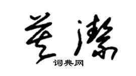 朱锡荣莫洁草书个性签名怎么写
