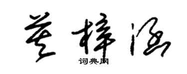 朱锡荣莫梓涵草书个性签名怎么写