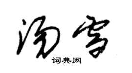 朱锡荣汤雪草书个性签名怎么写