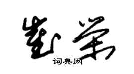 朱锡荣崔荣草书个性签名怎么写