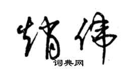 曾庆福赵伟草书个性签名怎么写