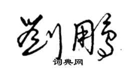 曾庆福刘鹏草书个性签名怎么写